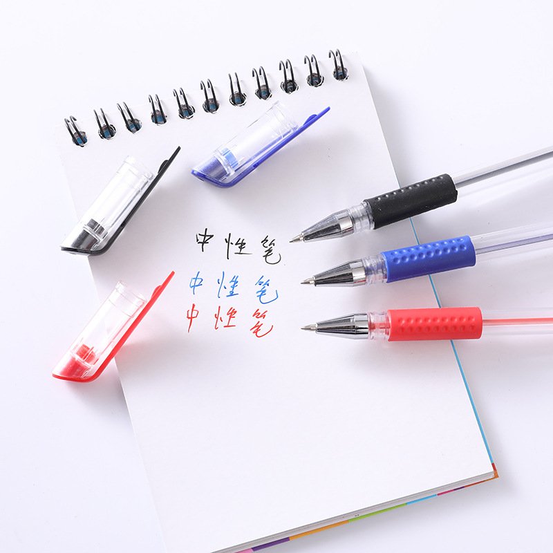 X1011-2 Stationery Wholesale Cheapest Ink Gel Pens With Custom Logo 0.5mm Blue Plastic Ballpoint Pens Promotional Gel Pen