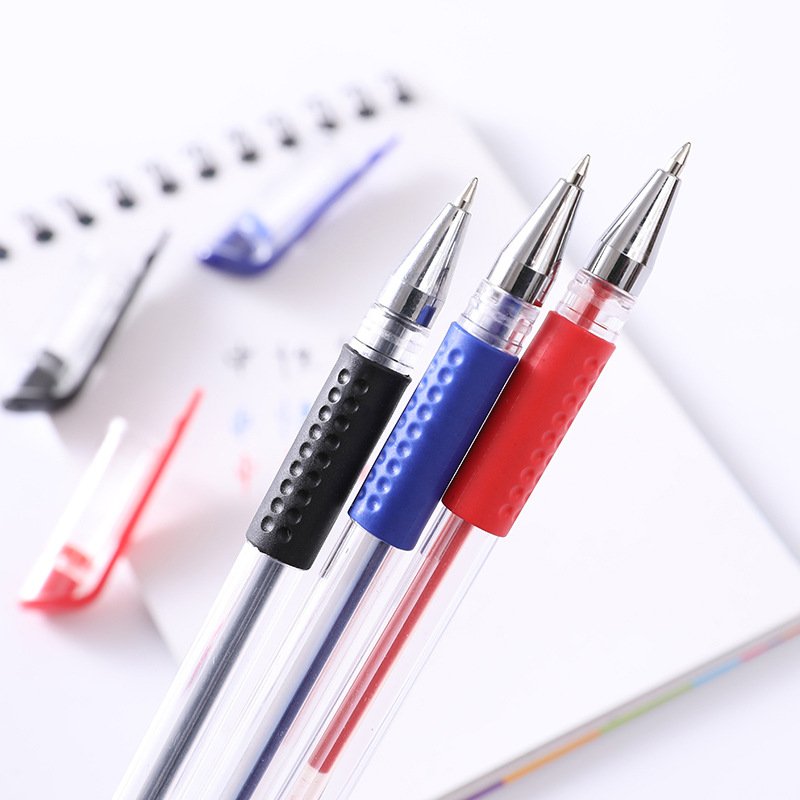 X1011-2 Stationery Wholesale Cheapest Ink Gel Pens With Custom Logo 0.5mm Blue Plastic Ballpoint Pens Promotional Gel Pen