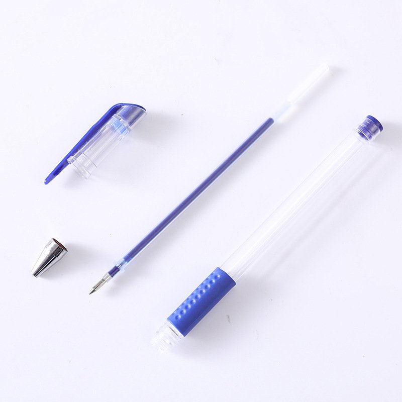 X1011-2 Stationery Wholesale Cheapest Ink Gel Pens With Custom Logo 0.5mm Blue Plastic Ballpoint Pens Promotional Gel Pen
