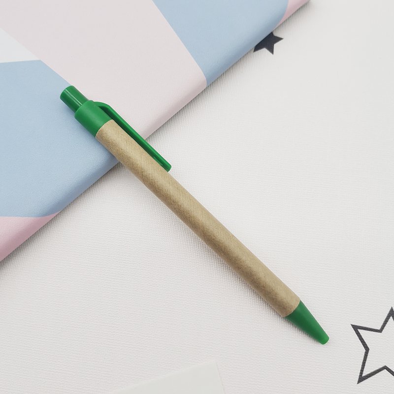 Hot Selling Eco-friendly Paper Krafts Custom Logo Ballpoint Pens Recycled Cardboard Low Price Promotion Gift Pens