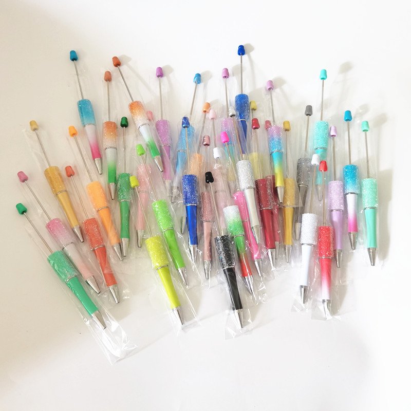 Diamond Creative Novelty Jewelry DIY Bead Ballpoint Pen Blanks Decorative Beaded Gift Ballpoint Metal Beaded Pens