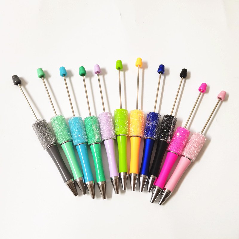 Diamond Creative Novelty Jewelry DIY Bead Ballpoint Pen Blanks Decorative Beaded Gift Ballpoint Metal Beaded Pens