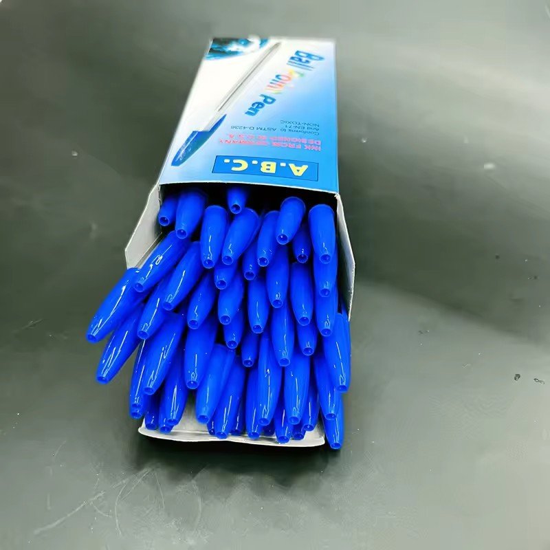 Wholesale 50pcs/Box Customizable Ballpoint Pen Multi-Colors Plastic Stationery Office Supplies 1.0mm Writing Width for Gifts