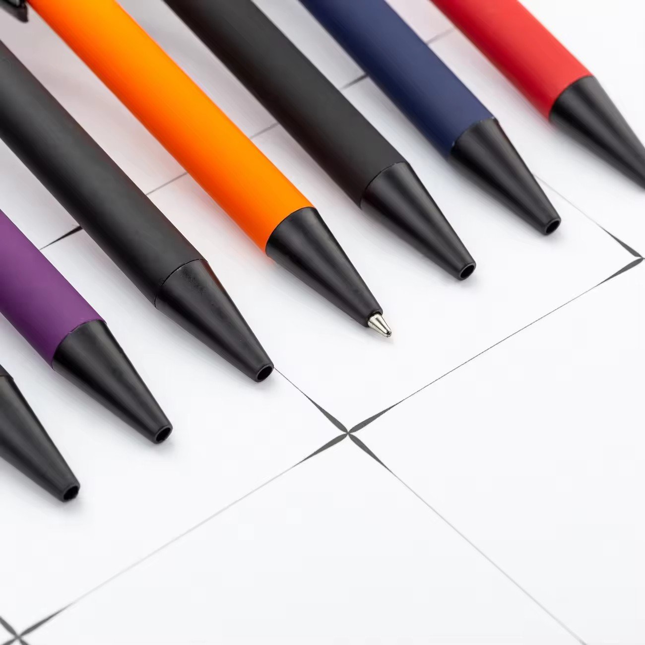 Custom Logo Printed 1.0mm Business Ballpoint Pen Soft Stylus with Metal Matt Finish for School Gifts Office Supplies Promotions