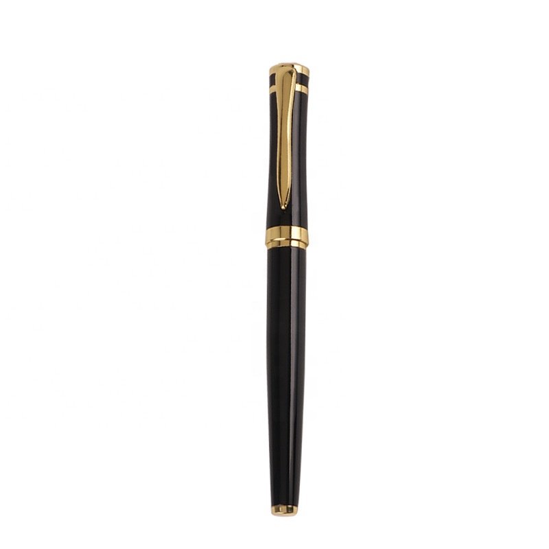 Expensive Personalised Pens Roller Ball Pen Gold Logo Metal Customize Gift Business Black Notebooks Ballpoint Pen