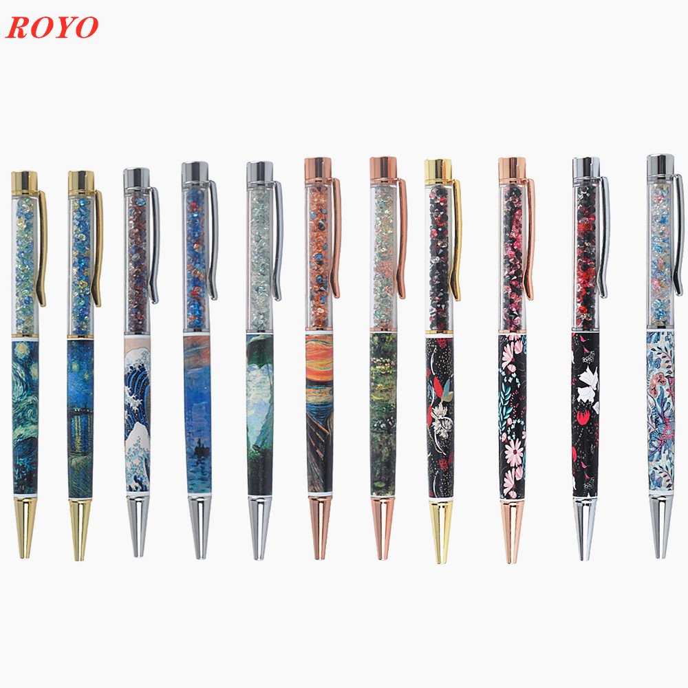 Pen Set Supplies Stationery Metal Ballpoint Pen Custom Logo Luxury Promotional Crystal Metal Pen