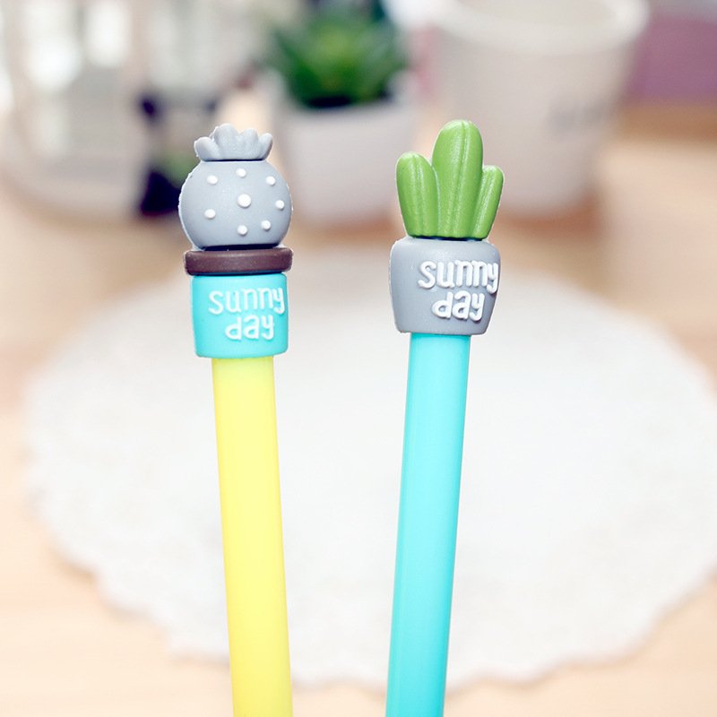 Cute kawaii pen cartoon design promotional squishy gel pen for students memory foam easily recovery decompression ballpoint pen