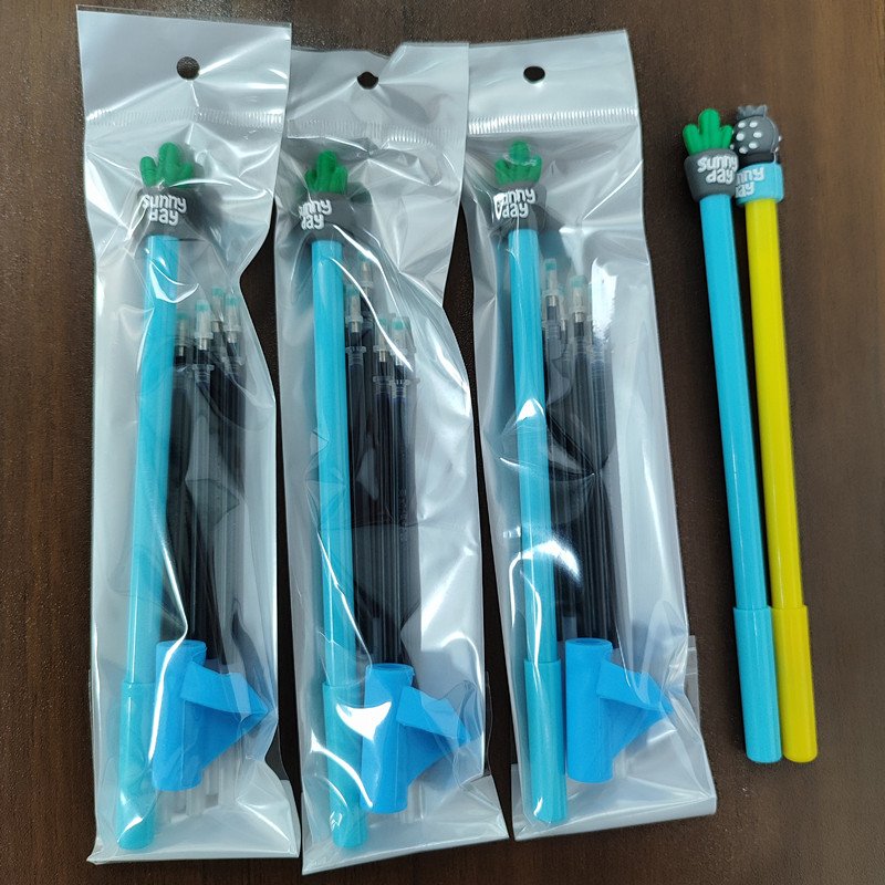 Cute kawaii pen cartoon design promotional squishy gel pen for students memory foam easily recovery decompression ballpoint pen