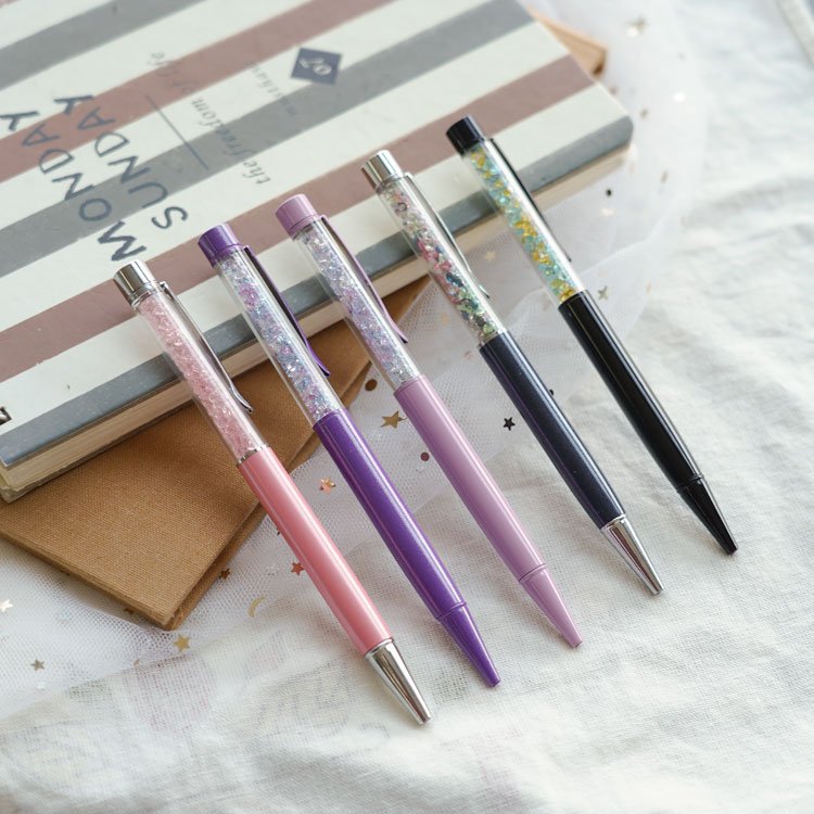 Fashion Simple Style Promotional Business Gift Pen Metal Ballpoint Pen Diamond Ball Pen With Logo