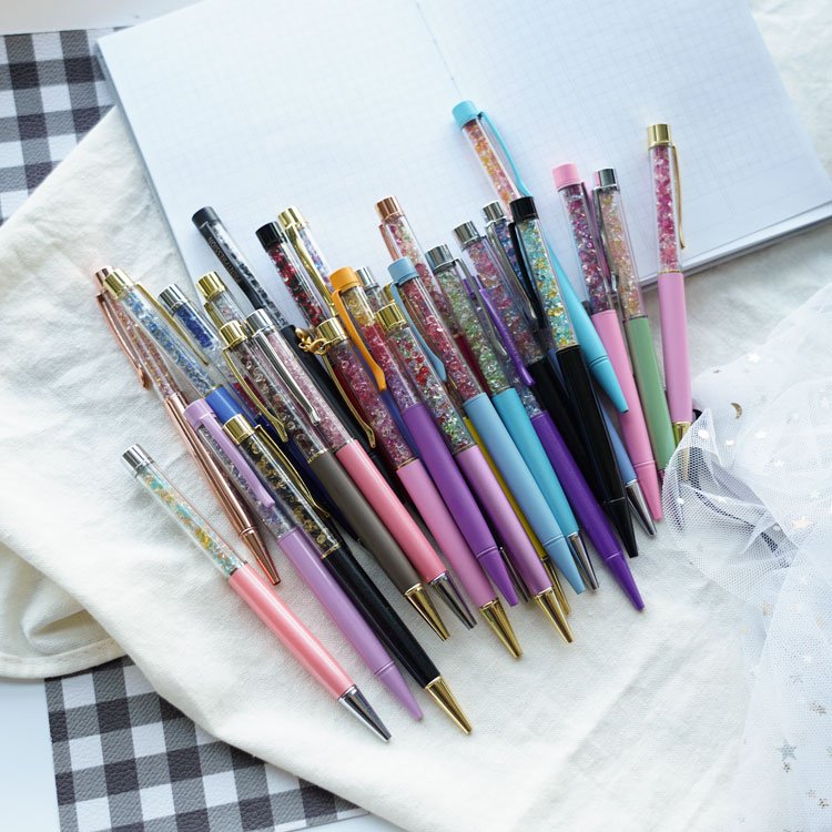 Fashion Simple Style Promotional Business Gift Pen Metal Ballpoint Pen Diamond Ball Pen With Logo