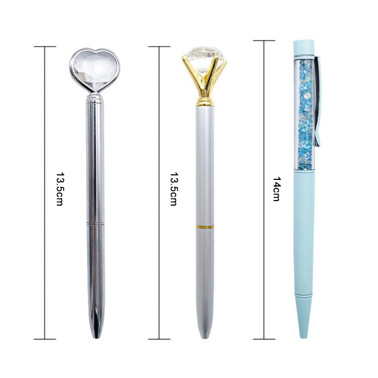 Fashion Simple Style Promotional Business Gift Pen Metal Ballpoint Pen Diamond Ball Pen With Logo