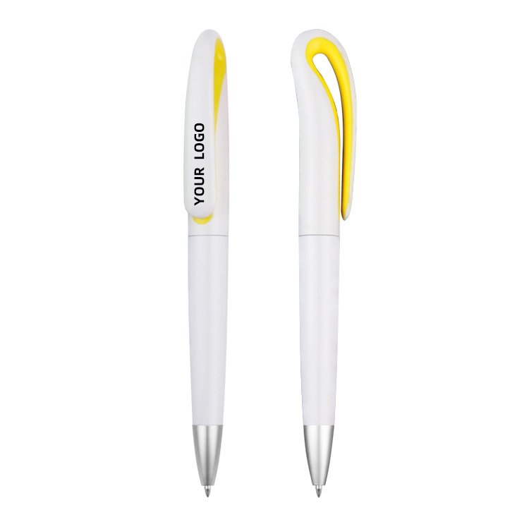 Simple Styling Colorful Logo Custom Print Plastic Ballpoint Pen Durable Gift Office And School Use