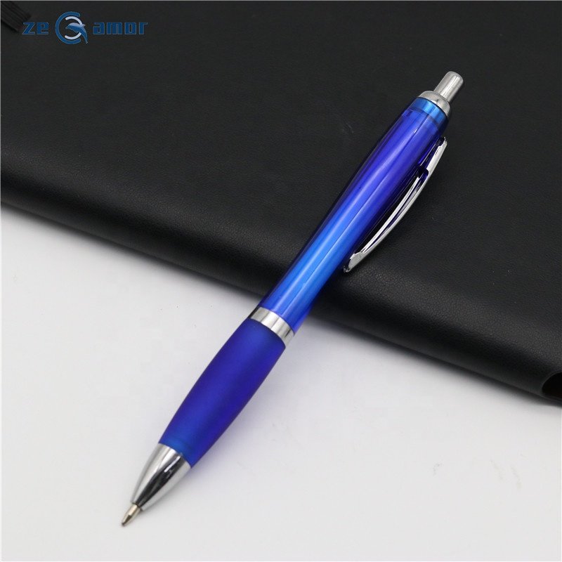 WholesalPluma Classic top selling parker refill 0.7mm 1.0mm metal clip silver trim blue plastic promotional items with logo pens