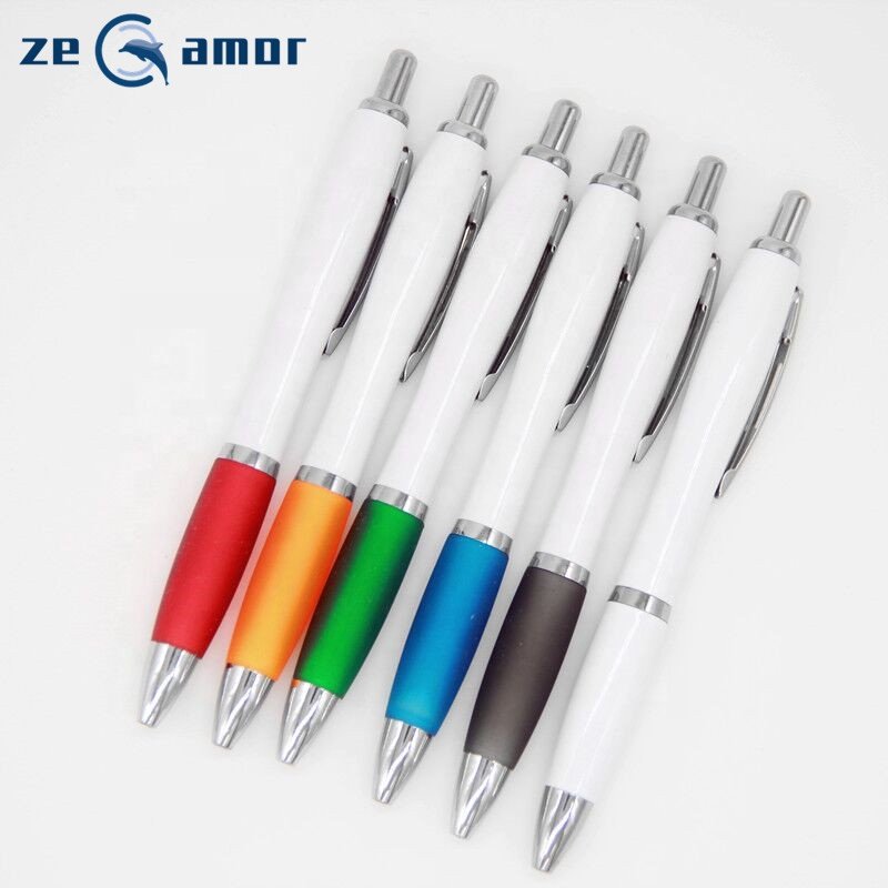 WholesalPluma Classic top selling parker refill 0.7mm 1.0mm metal clip silver trim blue plastic promotional items with logo pens