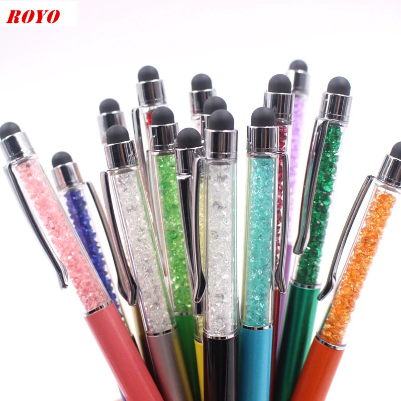 Advertising promotional gift Crystal BallPoint Metal Pen Stylus Screen Stylus Ball Pen With Customized Logo
