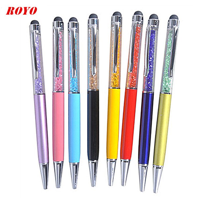 Advertising promotional gift Crystal BallPoint Metal Pen Stylus Screen Stylus Ball Pen With Customized Logo