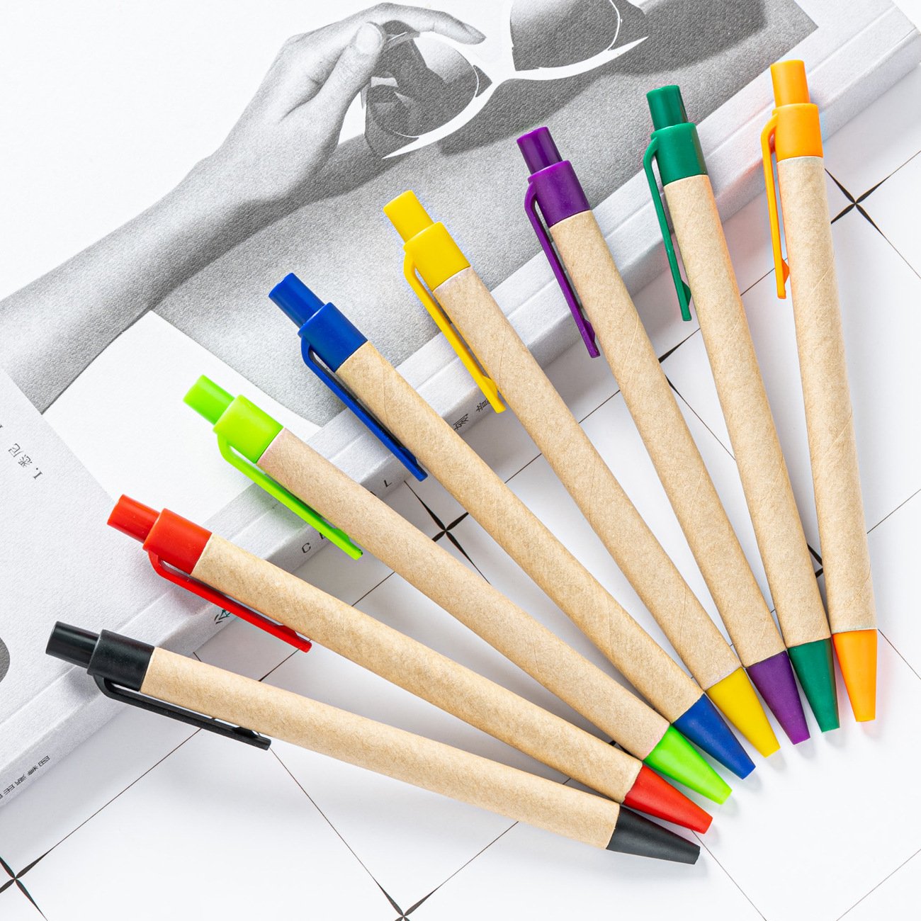 Environmental protection paper and pen low-cost printing logo advertising promotion ball point