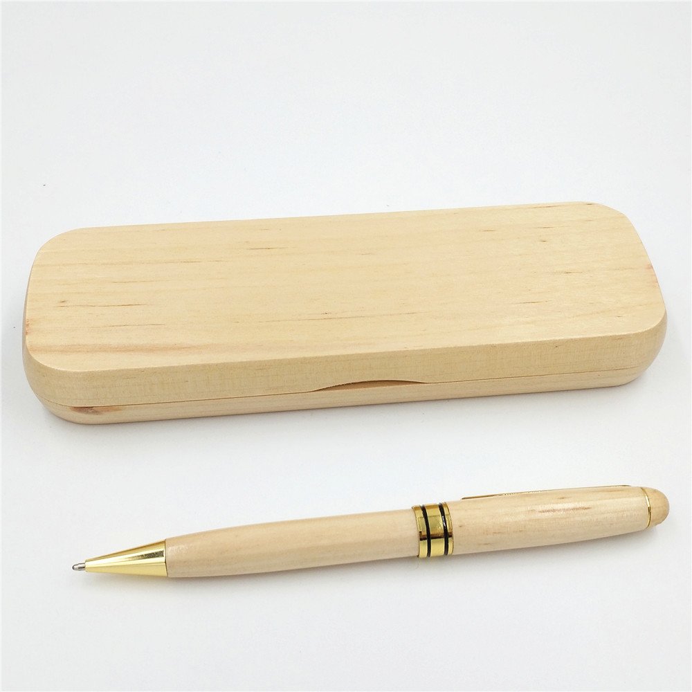 custom logo High Quality Luxury Gift wood Ballpoint Pen with wooden box set