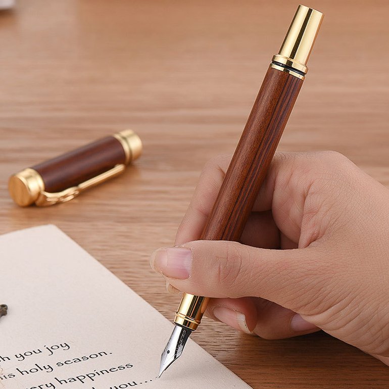 High Quality Factory Custom Logo Wooden Ballpoint Wood Pen Wholesale Wood Roller Metal Pen