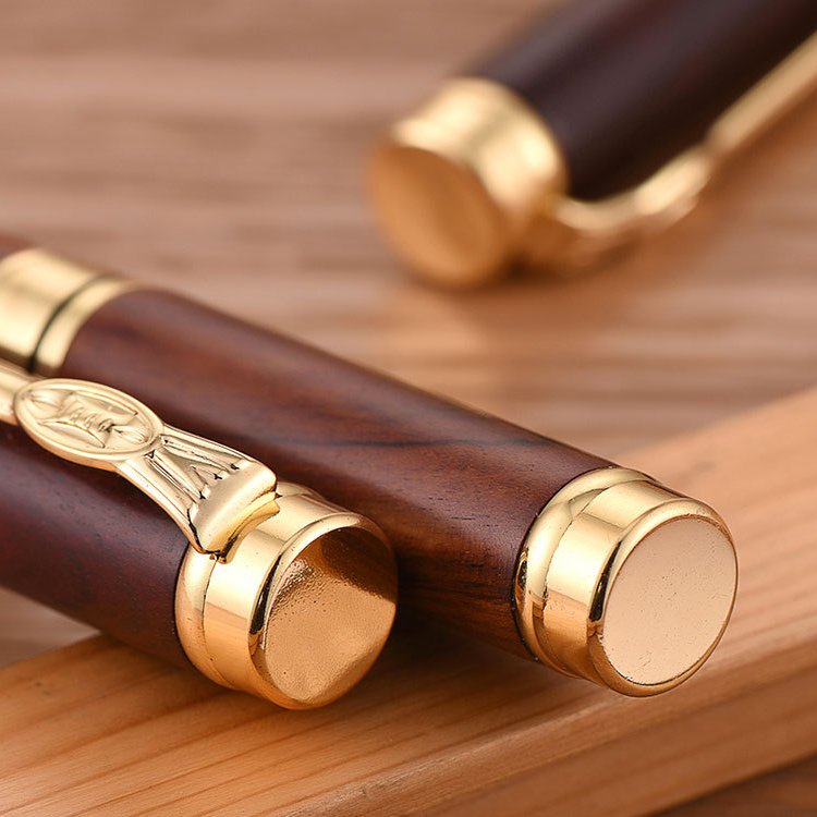 High Quality Factory Custom Logo Wooden Ballpoint Wood Pen Wholesale Wood Roller Metal Pen