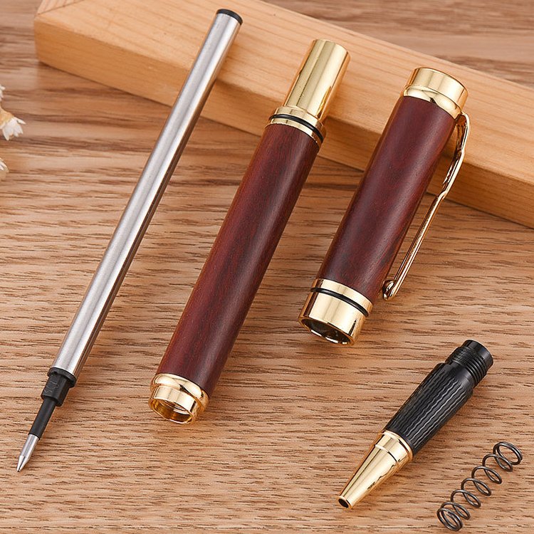 High Quality Factory Custom Logo Wooden Ballpoint Wood Pen Wholesale Wood Roller Metal Pen
