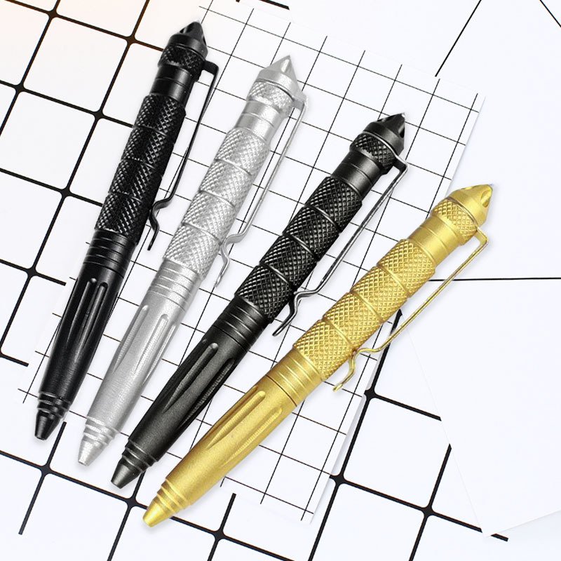 Factory direct sale portable outdoor metal ball pen Multiple function ballpoint pen for car escape tool