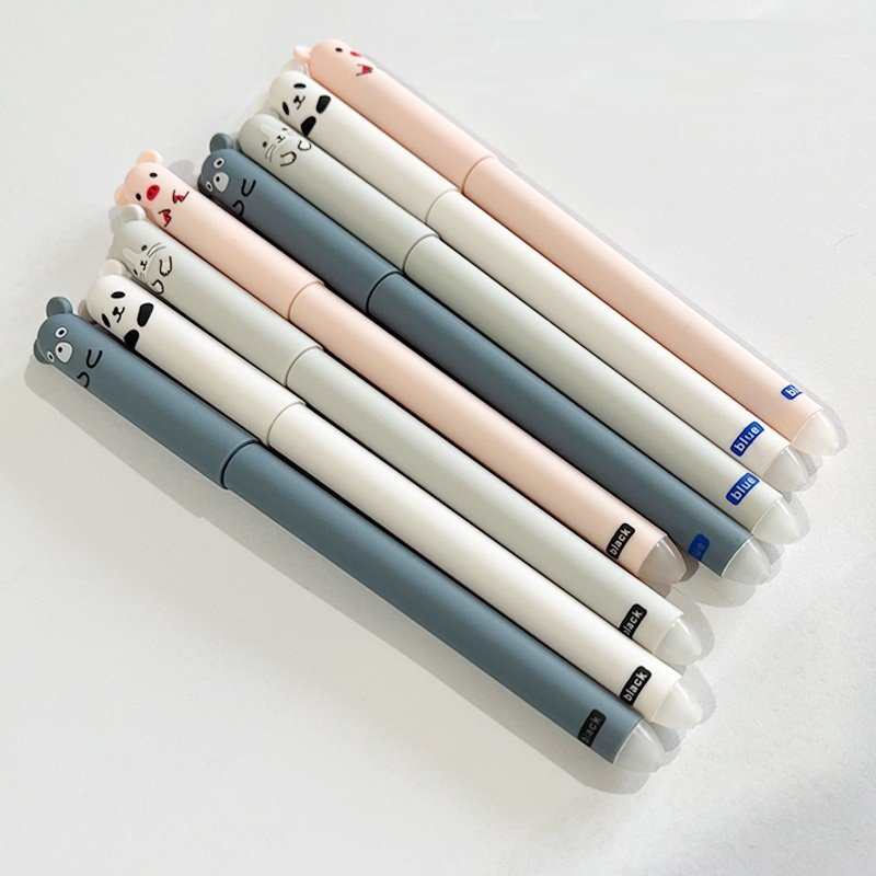 Hot selling bear erasable gel pen for foreign trade thermal sensitive and easy to wipe thermal erasable pen factory