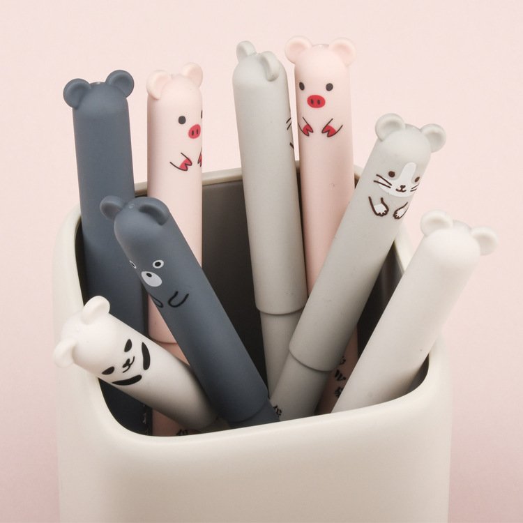 Hot selling bear erasable gel pen for foreign trade thermal sensitive and easy to wipe thermal erasable pen factory