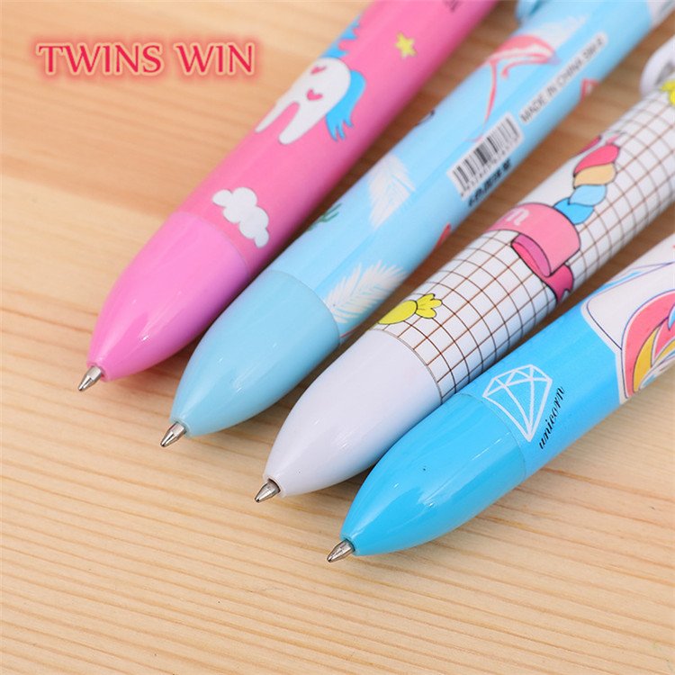 High Quality Beautiful ball point pen environmental protection 6 color pen for girls learn 526