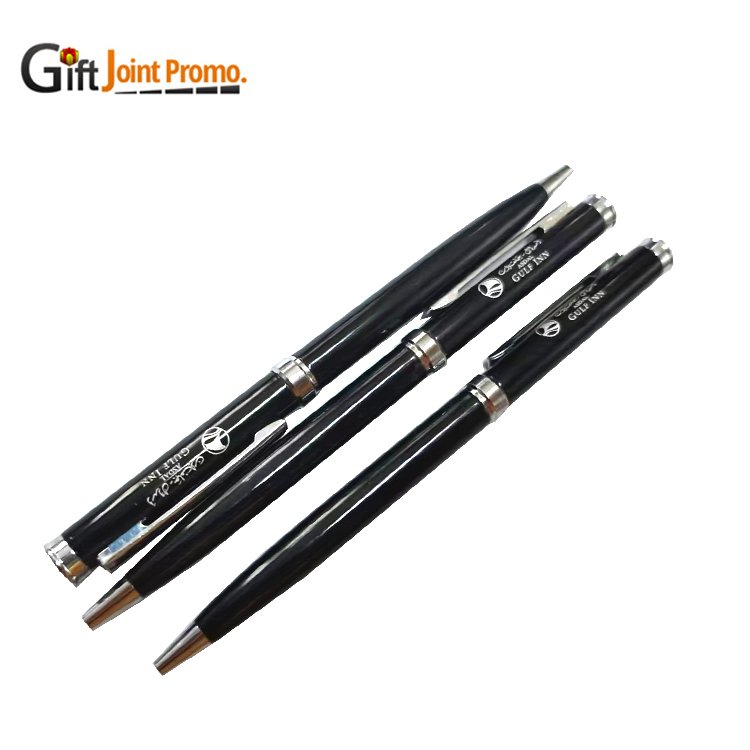 Wholesale Luxury Metal Ball Pen High Quality Metal Slim Hotel Ballpoint Pen Customized LOGO Heavy Engraving Ball Pens