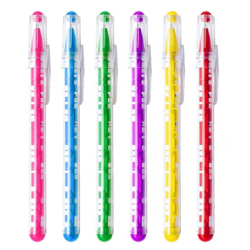 IDO Toy Promotion Pens Novelty Puzzle Labyrinth Game Custom Logo Plastic Funny Maze Ball Pen For Child