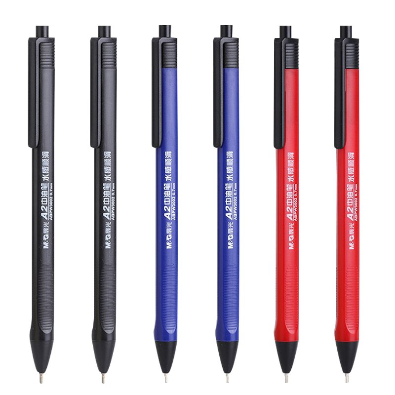 M&G 0.7mm Medium Oil Ballpoint Pens Push-Up Novelty Sports Promotional Pen Body for Students Red Black Blue Writing