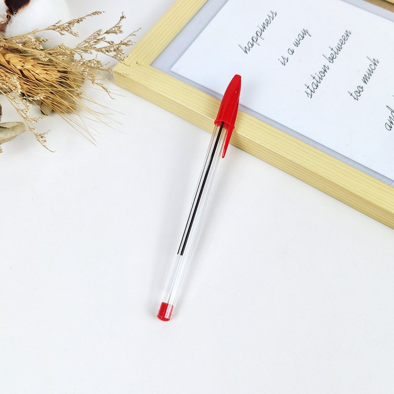 Promotional Good quality Plastic Ballpoint Pen with Clip for School and Office