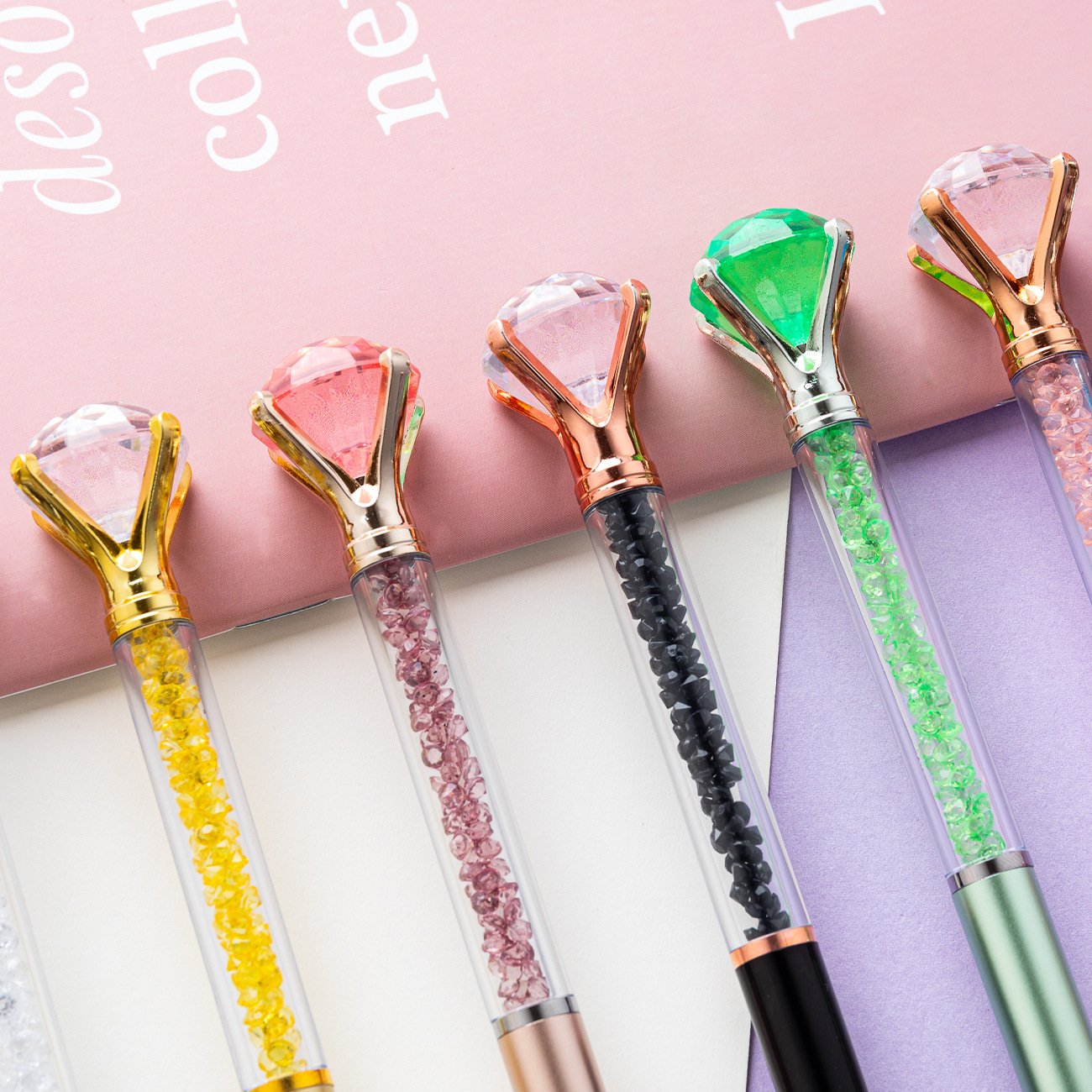 Wholesale Of Large Diamond Plastic Pens Stationery Advertising Gifts Ballpoint Pens Crystal Pens By Manufacturers