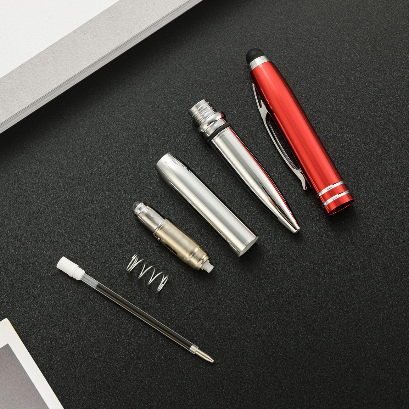 Spot metal light pen Creative advertising gift Light ballpoint pen multi-function handwriting touch screen metal LED