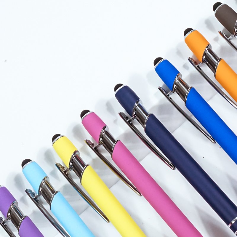 High Quality Black Ink Pen Eco Friendly Mental Press Pen Can Used On Touch Screen Permanent School Pen with Customer Logo