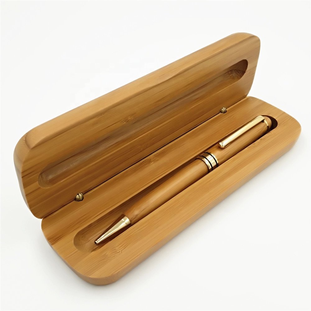 custom luxury pen gift sets bamboo pen set with bamboo pen box
