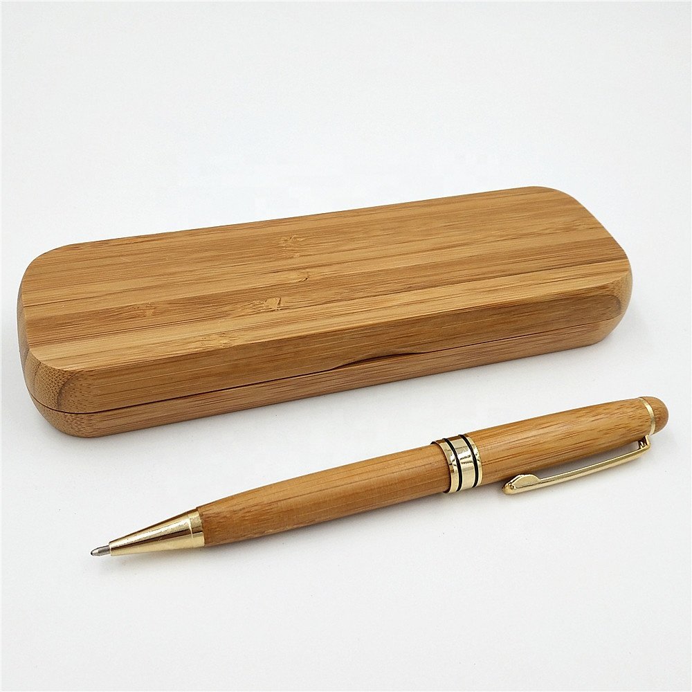 custom luxury pen gift sets bamboo pen set with bamboo pen box