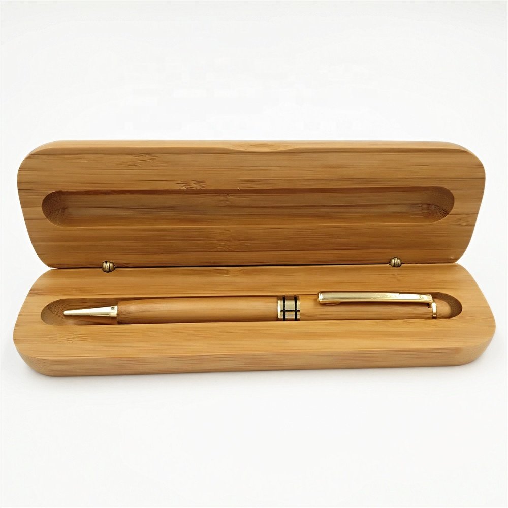 custom luxury pen gift sets bamboo pen set with bamboo pen box