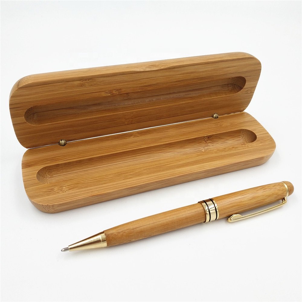 custom luxury pen gift sets bamboo pen set with bamboo pen box