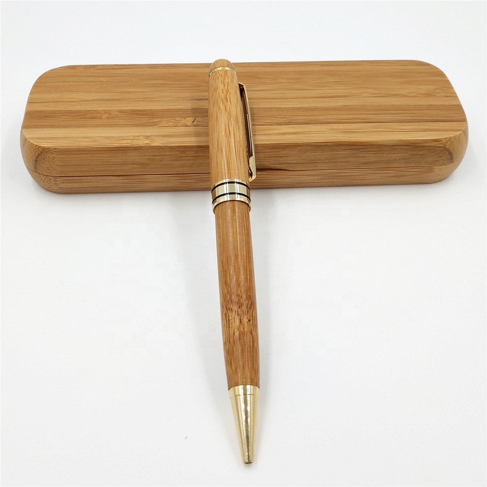 custom luxury pen gift sets bamboo pen set with bamboo pen box