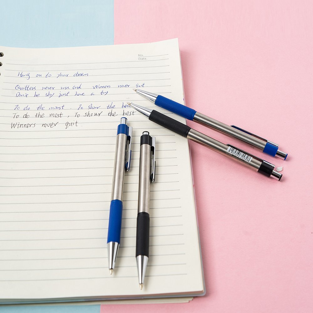 Metal Ballpoint Pen Brand Black Blue Ink 0.7 mm Office School Fancy Pens Ballpoint Promotional Logo Metal Pens Ballpoint