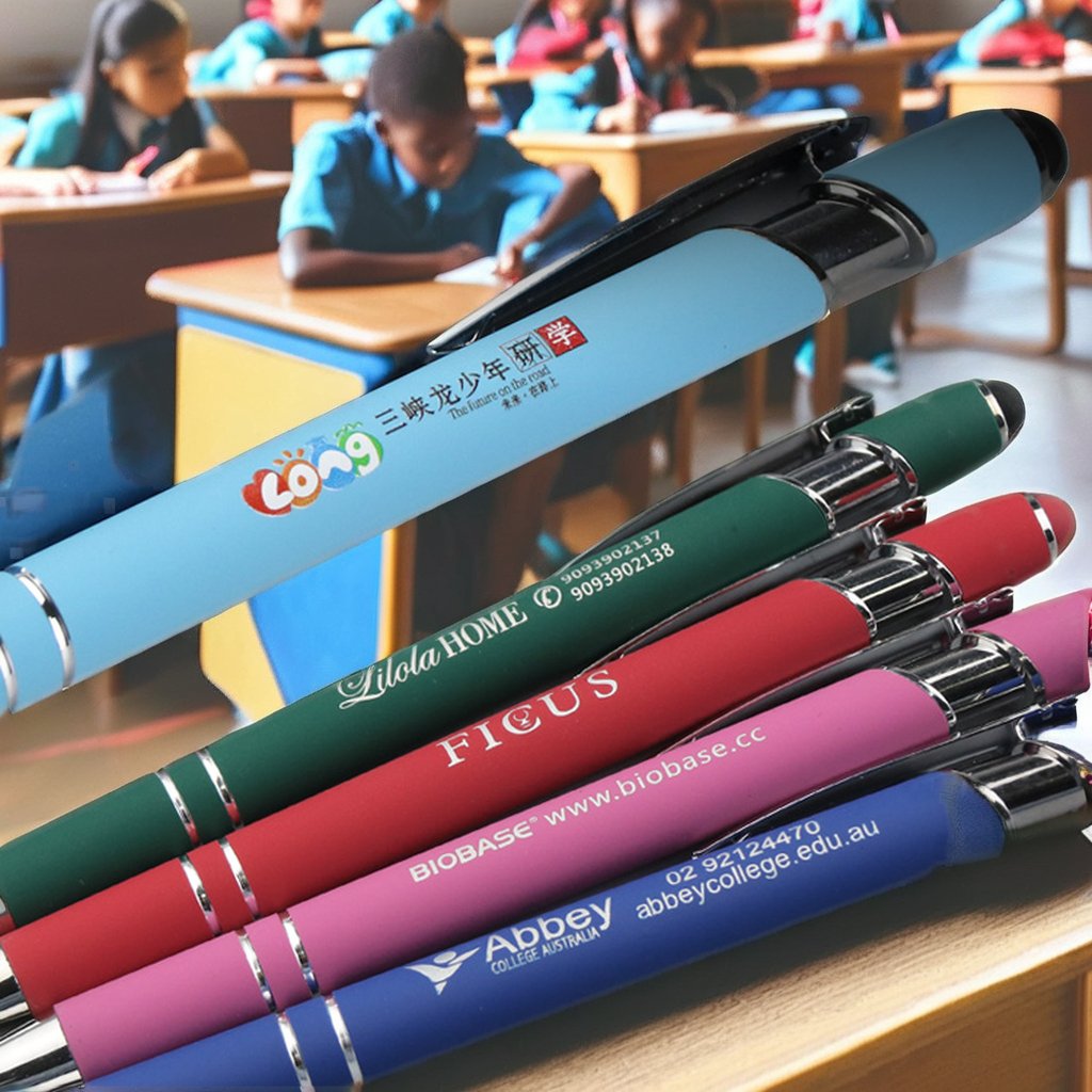 Best Seller Versatile Custom Logo Metal Flat Business Ball Pen Office Culture Education School Stationery Gift