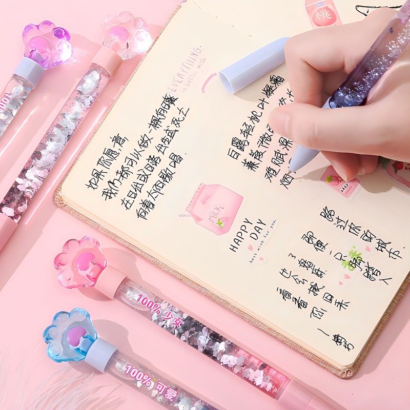 School Stationery Cartoon Flowing Sand Student Neutral Pen Cute Student Back to School Stationery Supplies