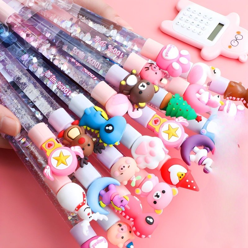 School Stationery Cartoon Flowing Sand Student Neutral Pen Cute Student Back to School Stationery Supplies