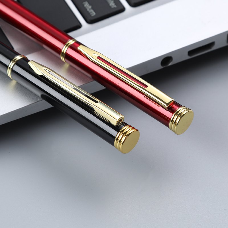 2024 New Hot Sale Business Blue Metal Pen Slim Quality Giveaway Gifts Office Advertising Ballpoint Pen Customize Logo Boligrafo