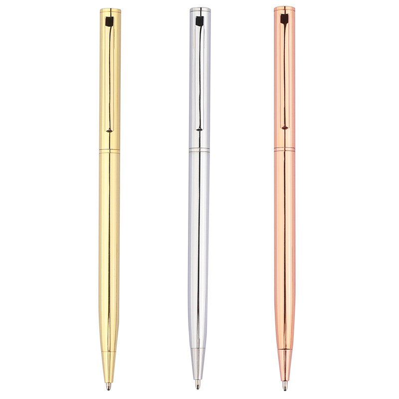 cheap price slim metal ball pen slim thin promotion pen metal pen with custom logo