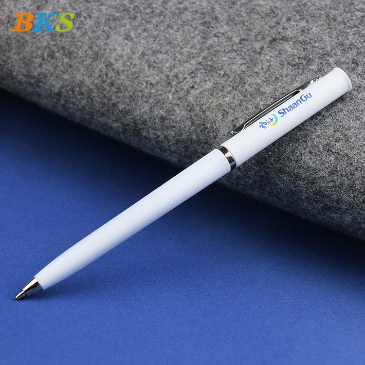 BKS Newest Black Manufacturing Click plastic Ballpoint Ball Pen With Custom Logo 1 mm Fine Point