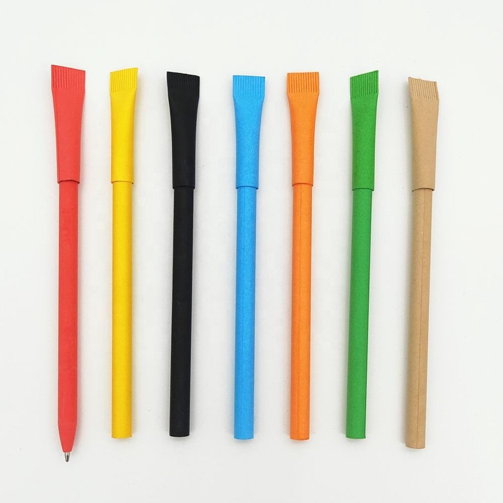 Personalized recycled Paper made Eco Friendly gift ball pen ink ball point paper pen with custom LOGO