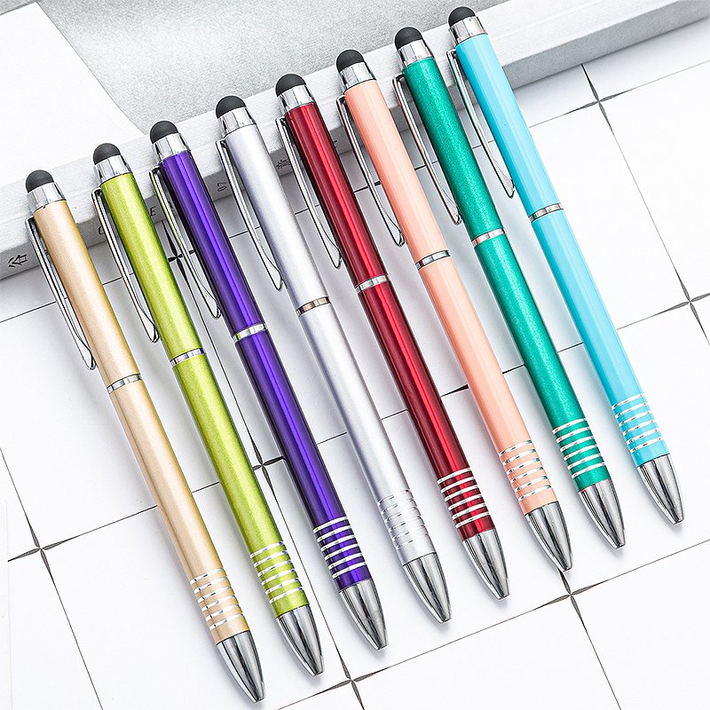 Promotional Novelty Touch Metal Aluminium customized pen Ball Point Pen Ballpoint pen with custom logo